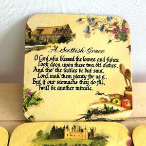Vintage Scottish Grace Drinks Coasters From Scotland
